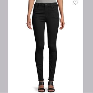 J Brand Maria High-Rise Stretch Skinny Jeans in Vanity Black EUC